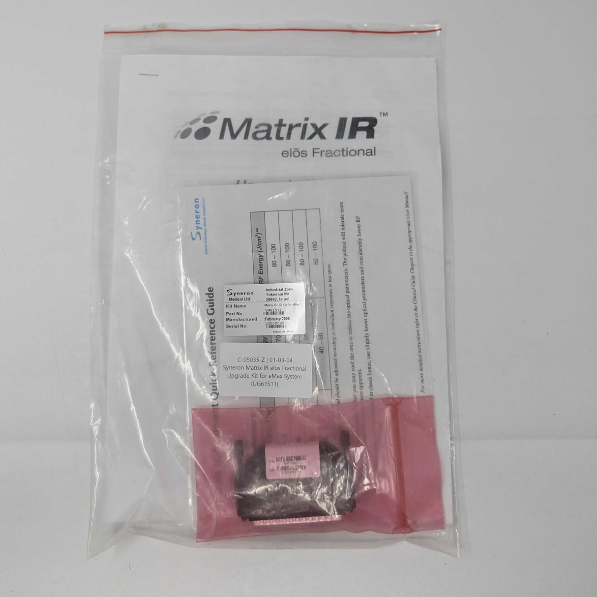 Syneron Matrix IR elos Fractional Upgrade Kit