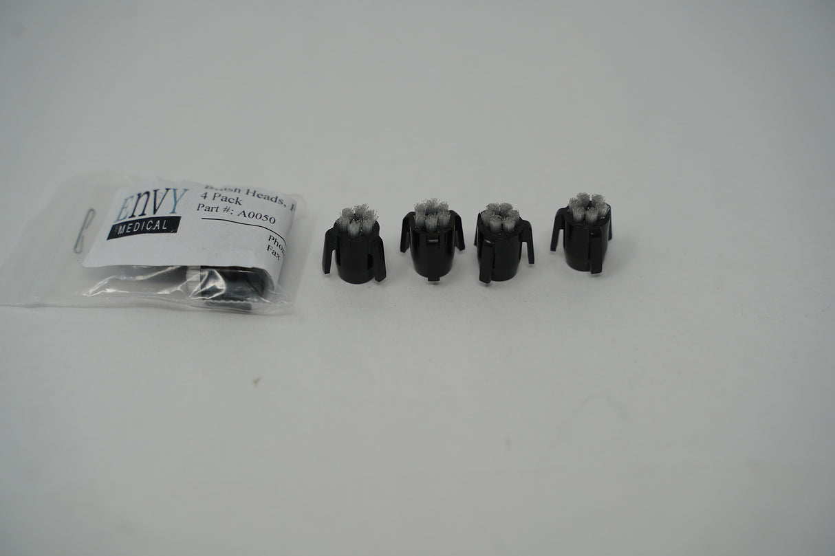 Envy SilkPeel Brush Heads Firm Black 4/Pkg