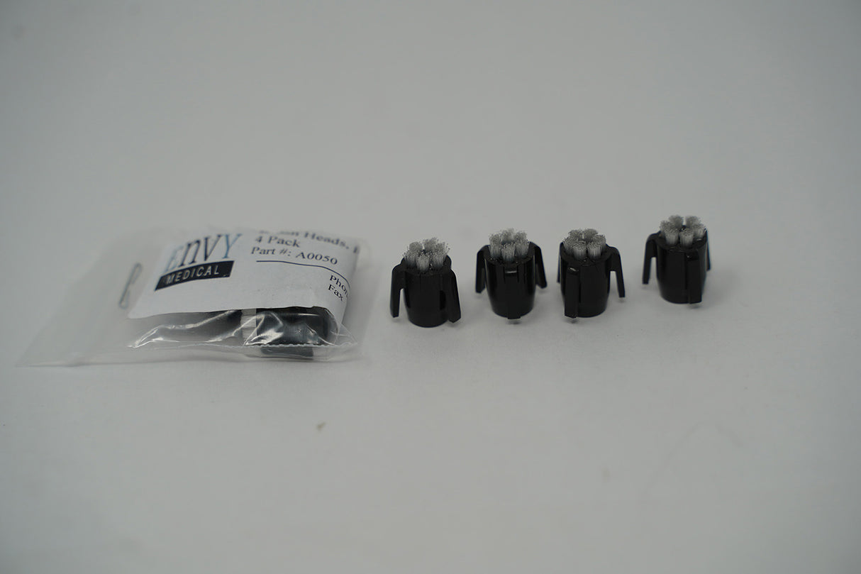 Envy SilkPeel Brush Heads Firm Black 4/Pkg