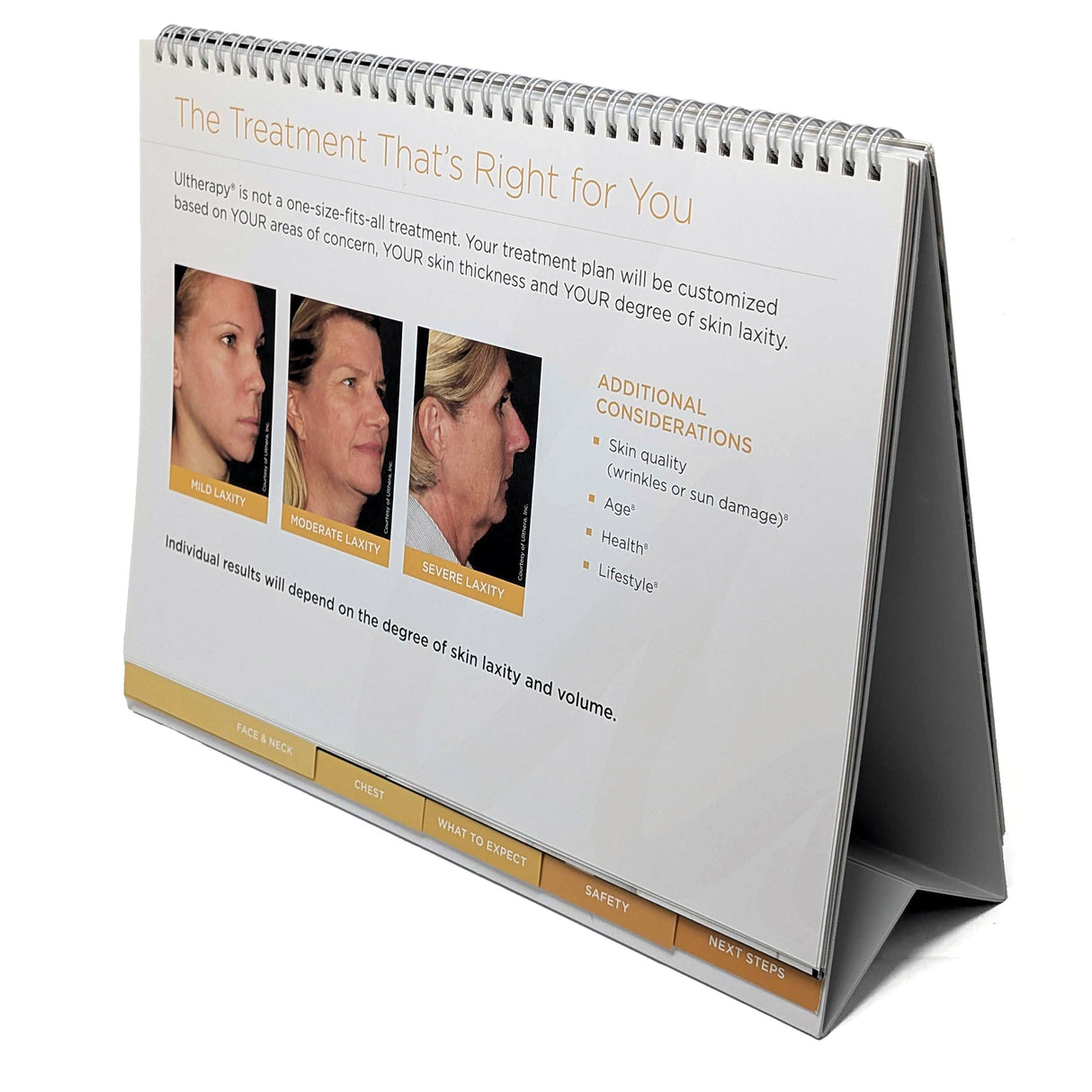 Ultherapy Look Book "Let's Talk About a Lift" Patient Education Consultation Book