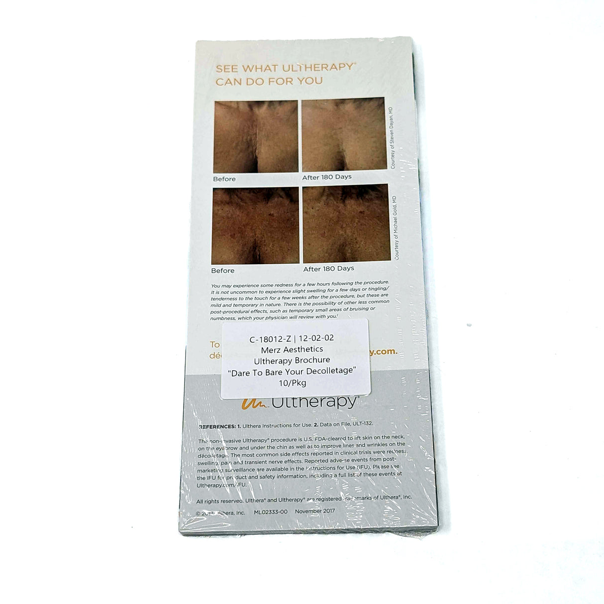 Merz Aesthetics Ultherapy Brochure "Dare To Bare Your Decolletage" 10/Pkg