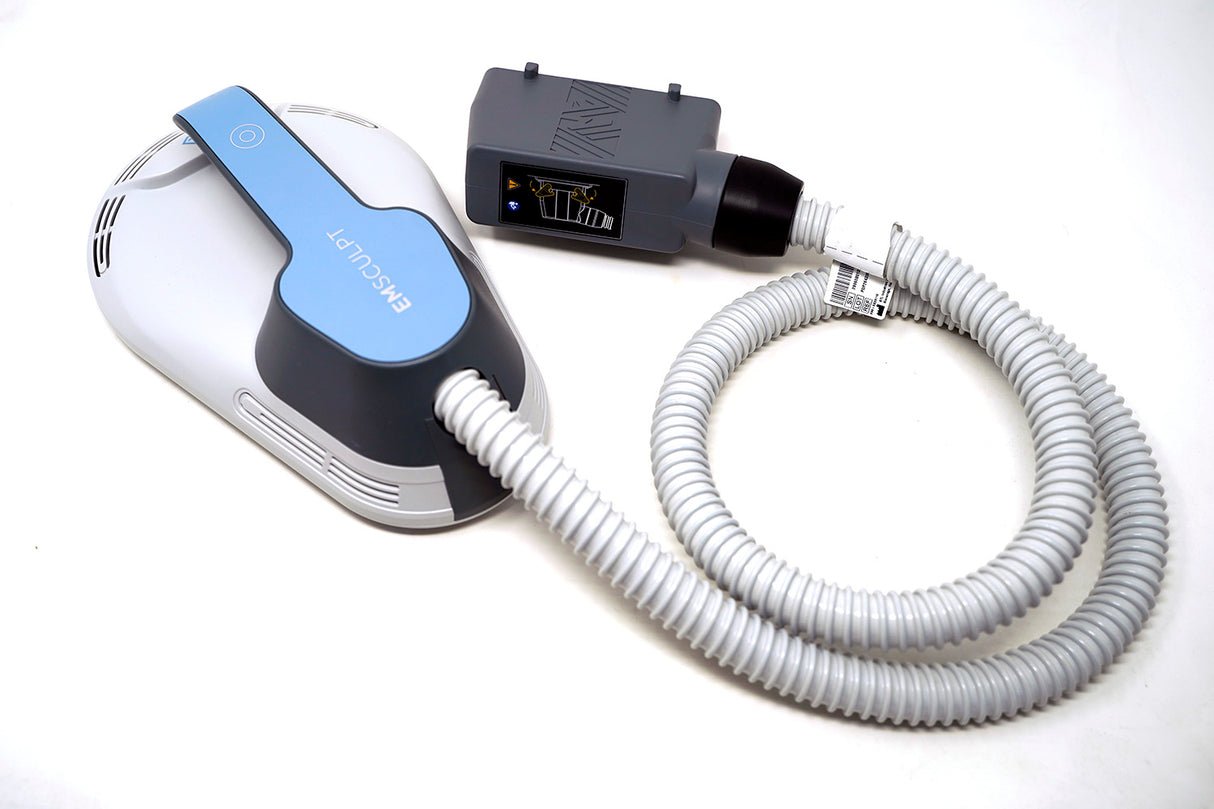 BTL Emsculpt Classic Abdominal Paddle set w/ 301 Treatment Cycle card & Velcro straps