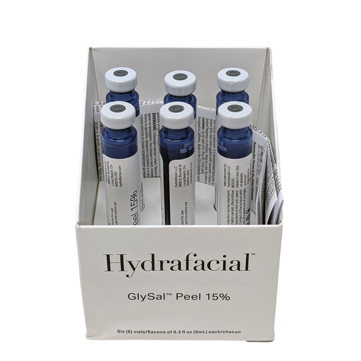 HYDRAFACIAL GlySal Peel 15% Box of 6 Vials NEW