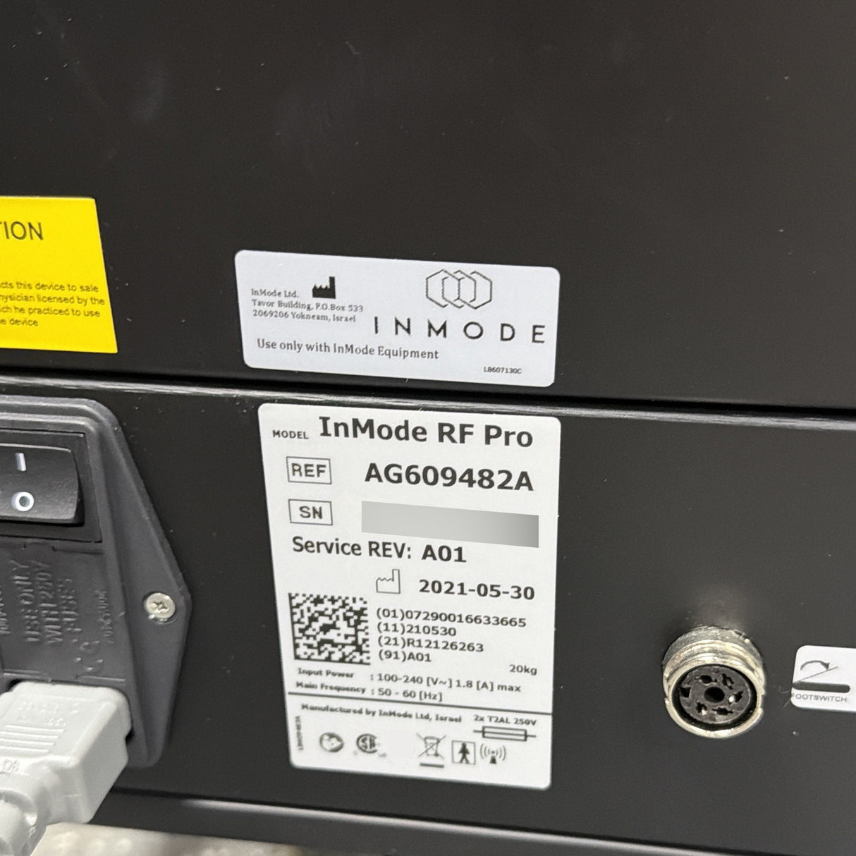 2021 Inmode Morpheus8 with Face and Body Morpheus8 Handpieces