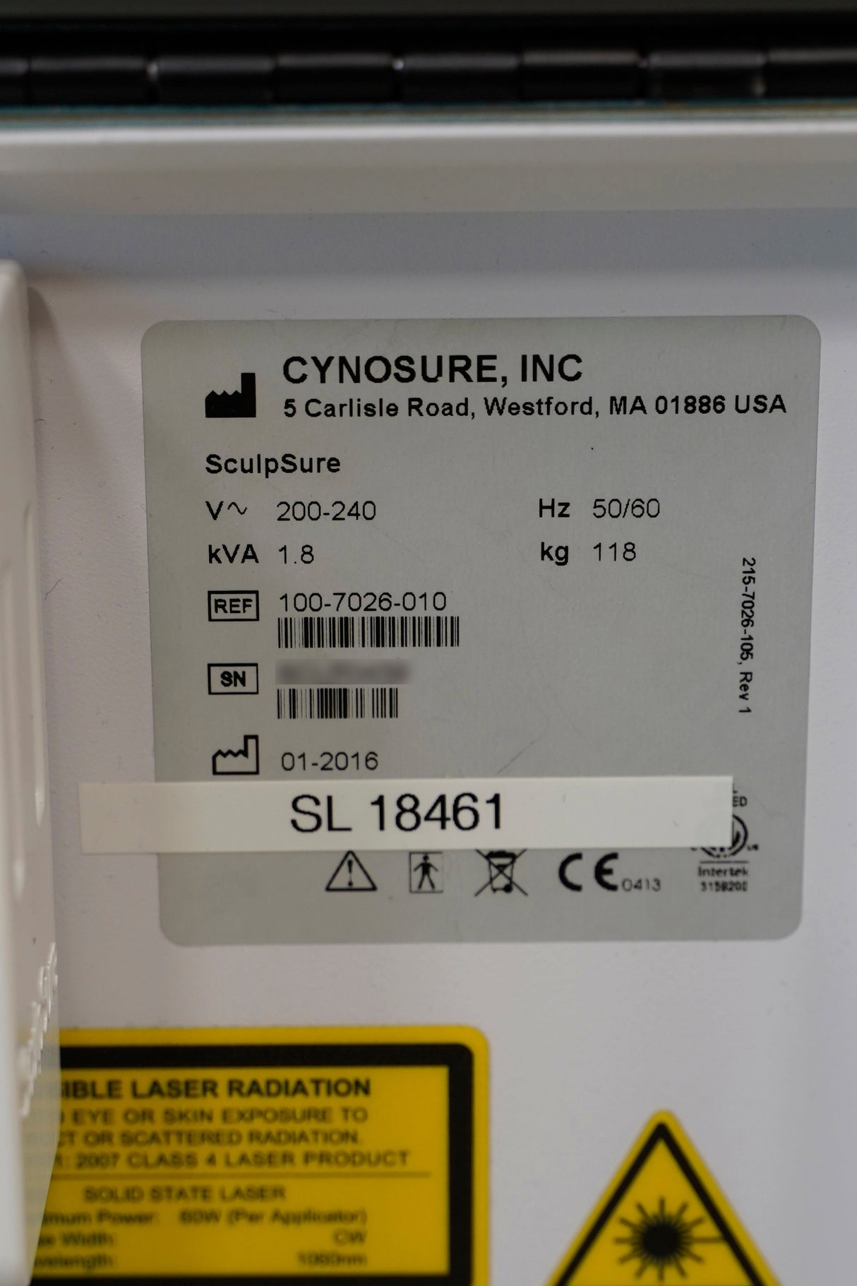 2016 Cynosure Sculpsure