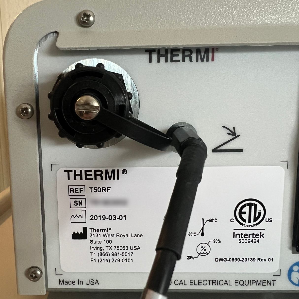 2019 ThermiVA T50RF RF Platform with Cart & Reusable Electrodes