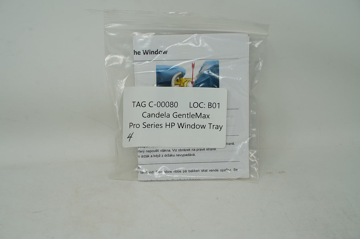 Candela GentleMax Handpiece Window Tray Replacement