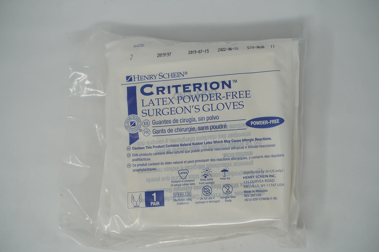 Henry Schein Criterion Powder Free Gloves Size 7 Pk/5