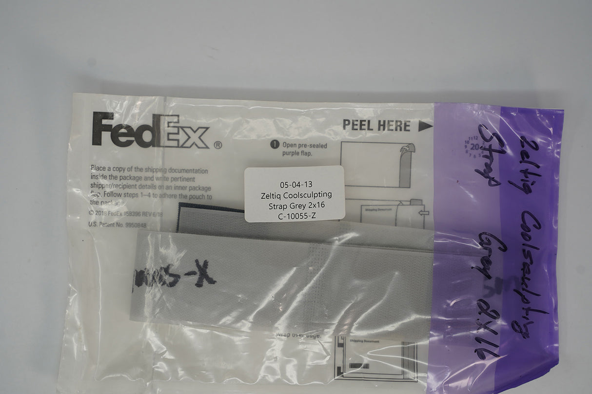 Zeltiq Coolsculpting Strap Grey 2x16