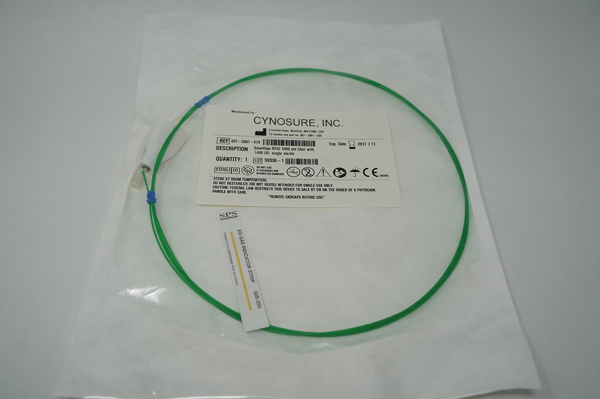 Cynosure Smartlipo RFID 1000um Fiber Green w/1400 OD, 807-5001-619