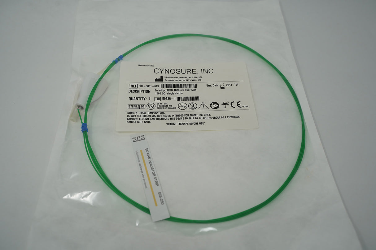 Cynosure Smartlipo RFID 1000um Fiber Green w/1400 OD, 807-5001-619