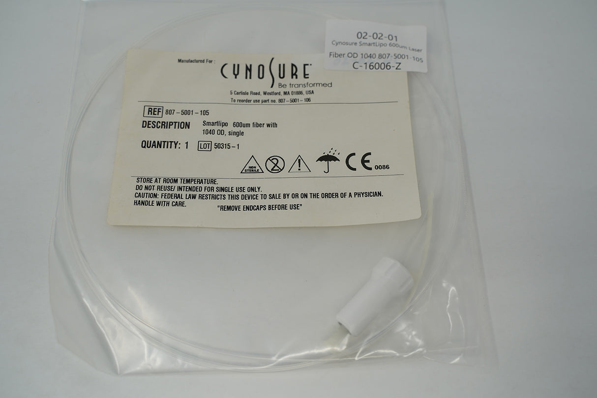 Cynosure SmartLipo 600um Fiber OD 1040, Single REF: 807-5001-105