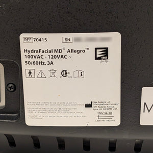 2023 Edge Systems Hydrafacial Allegro w/Starter Kit