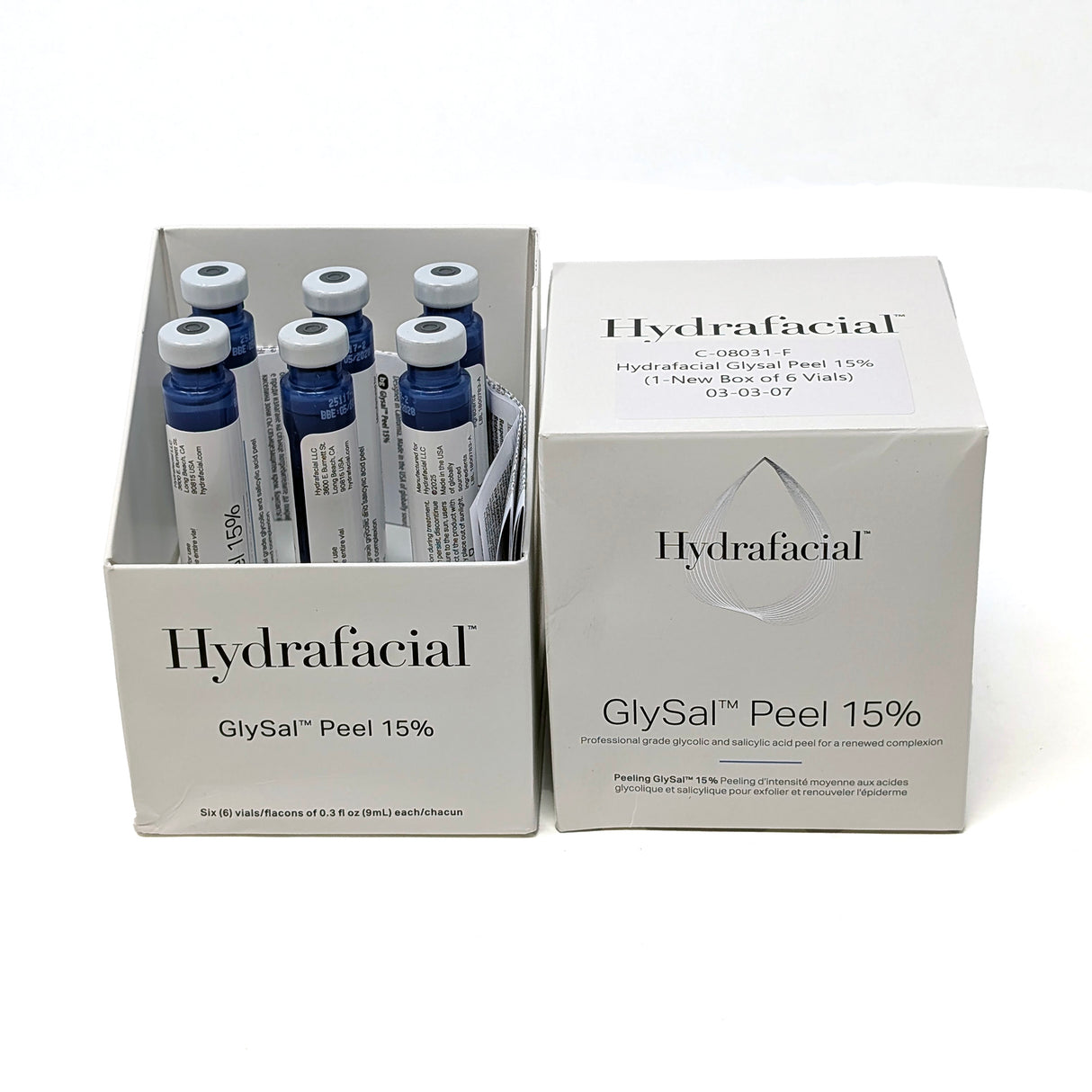 HYDRAFACIAL GlySal Peel 15% Box of 6 Vials NEW
