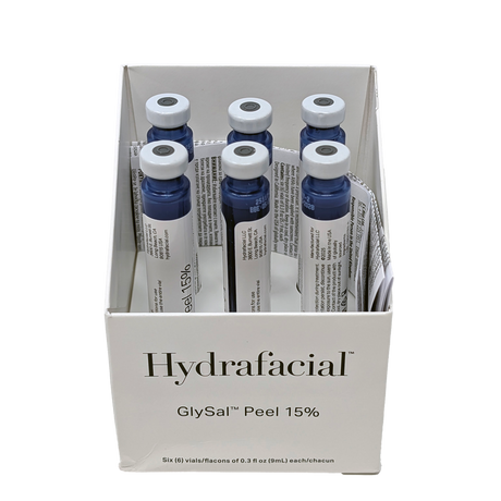 HYDRAFACIAL GlySal Peel 15% Box of 6 Vials NEW
