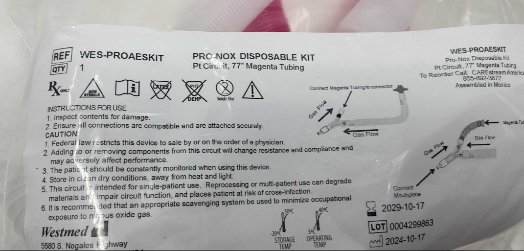 Pro-Nox Disposable Kit with Mouthpiece NO MASK, 20-Kits in a box