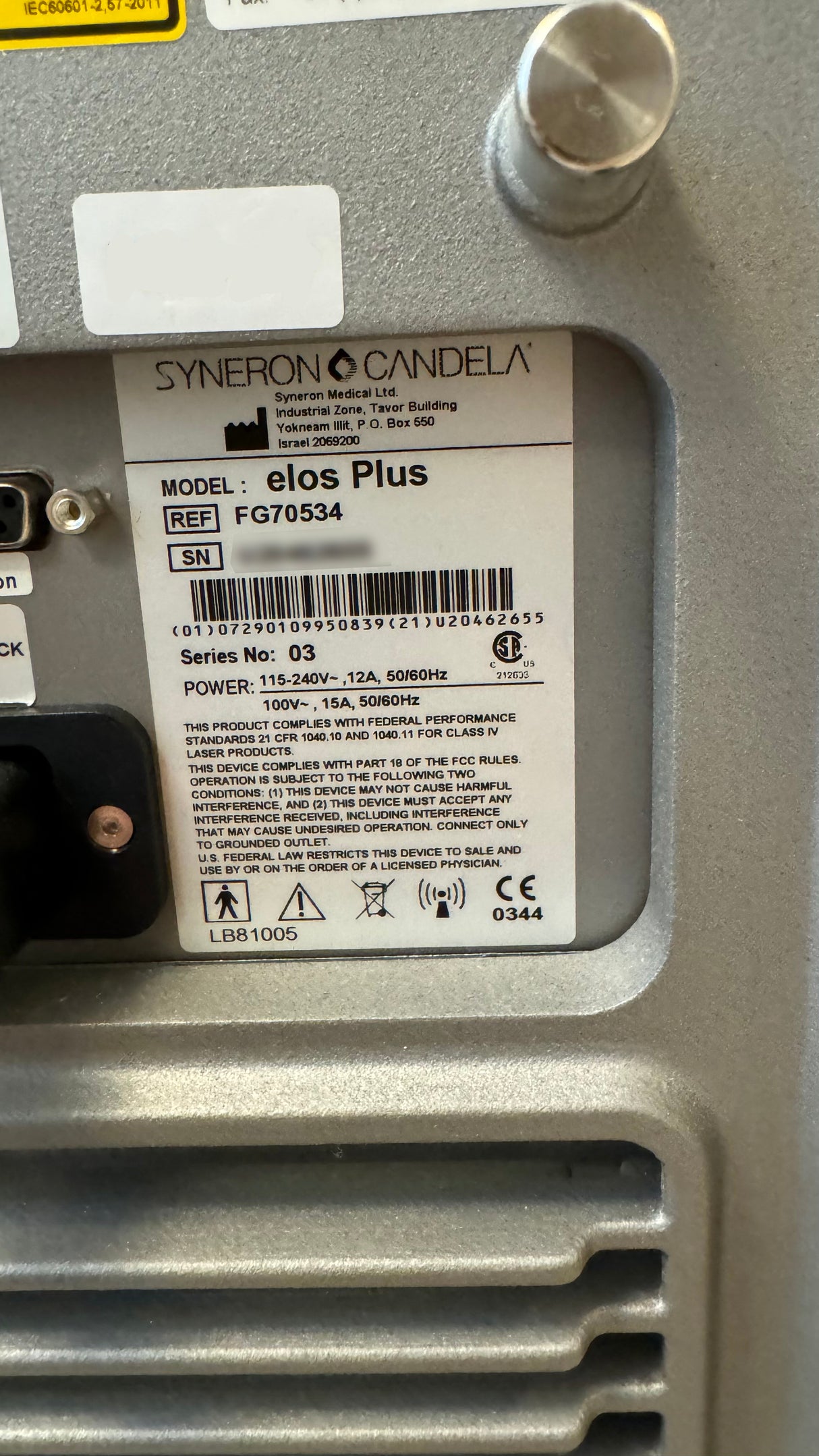 2020 Syneron Elos Plus w/4 Applicators SPRING BREAK SALE
