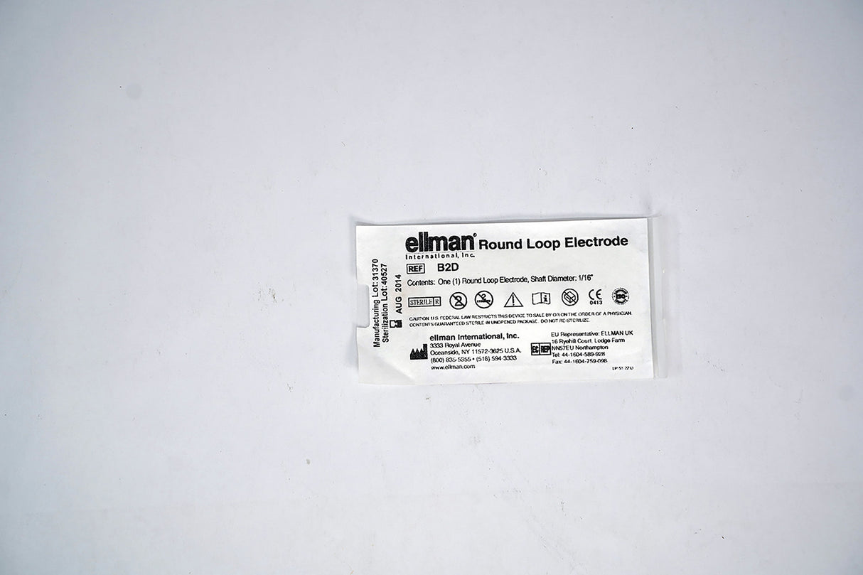 Ellman Round Loop Electrode B2D