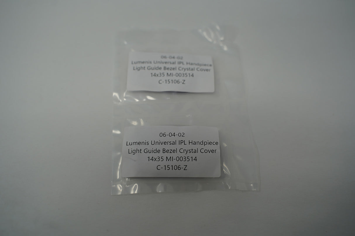 Lumenis Universal IPL Handpiece Light Guide Bezel Crystal Cover 14x35 MI003514
