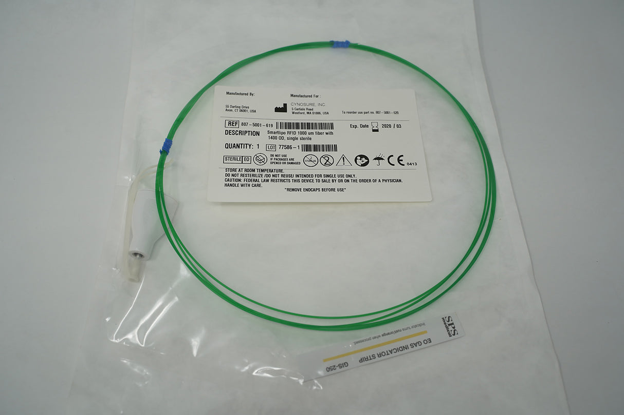 Cynosure Smartlipo RFID 1000um Fiber Green w/1400 OD, 807-5001-619
