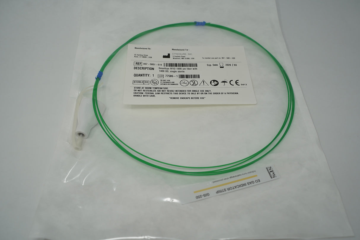 Cynosure Smartlipo RFID 1000um Fiber Green w/1400 OD, 807-5001-619