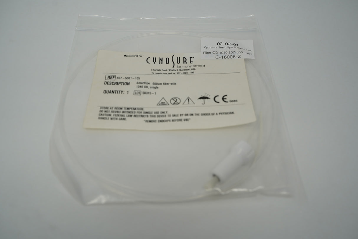 Cynosure SmartLipo 600um Fiber OD 1040, Single   REF: 807-5001-105