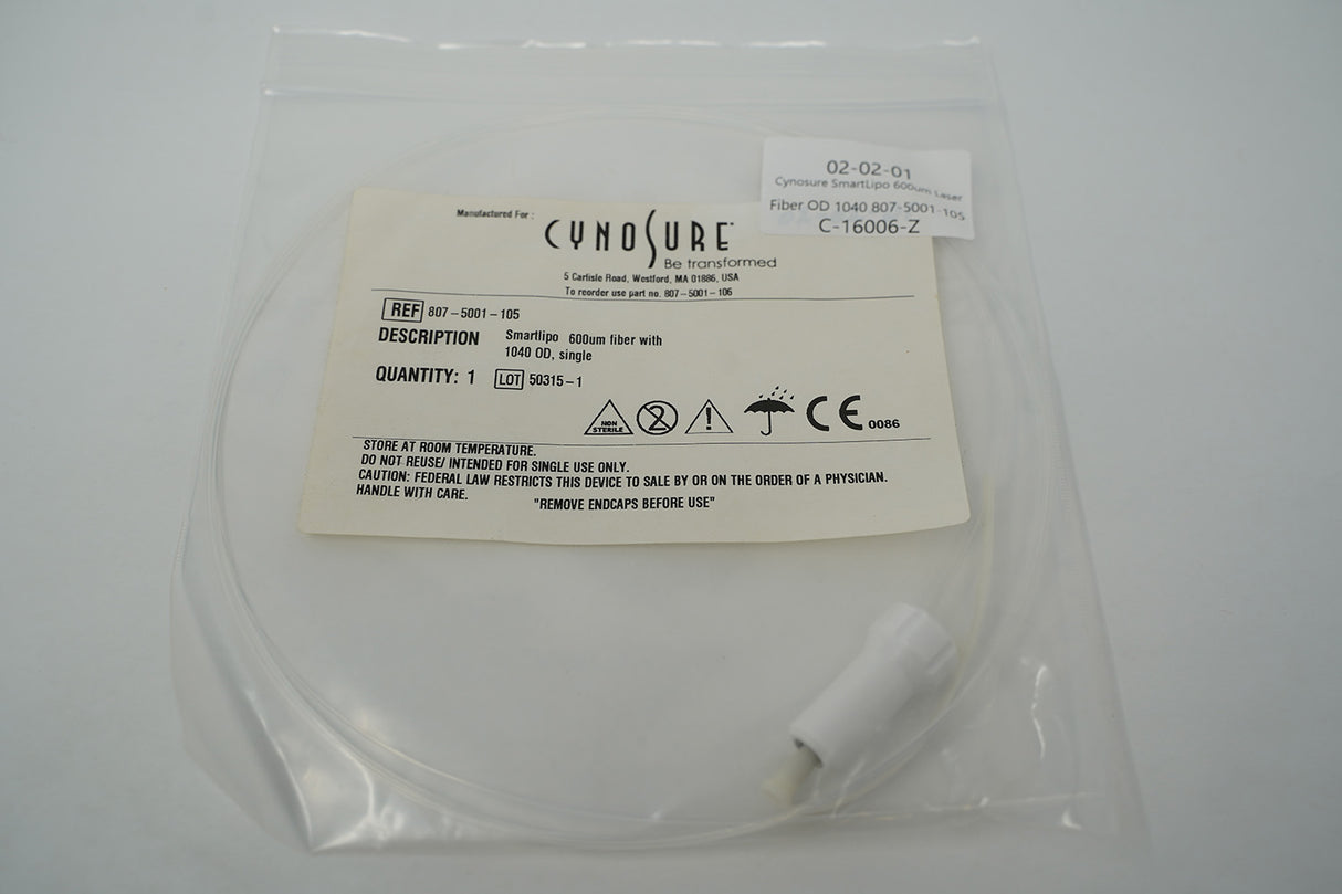 Cynosure SmartLipo 600um Laser Fiber OD 1040 807-5001-105 Single (1)